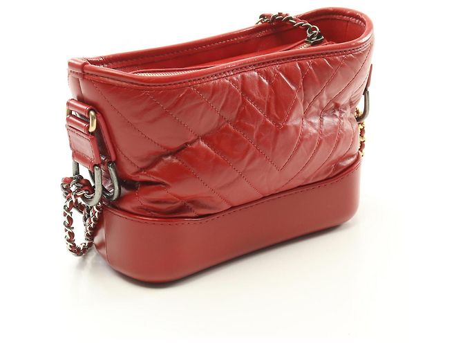 Chanel Gabrielle Small Hobo Bag Red Leather - view 2