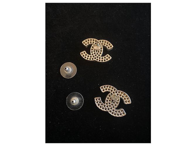 Orecchini Chanel CC Argentati Metallo Argento - vista 6