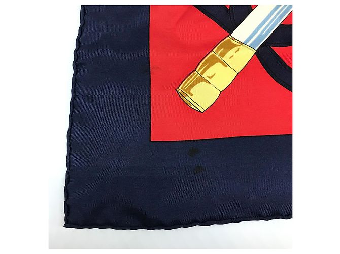 Hermès Bufanda de seda Hermes Eperon dor rojo Roja - vista 5
