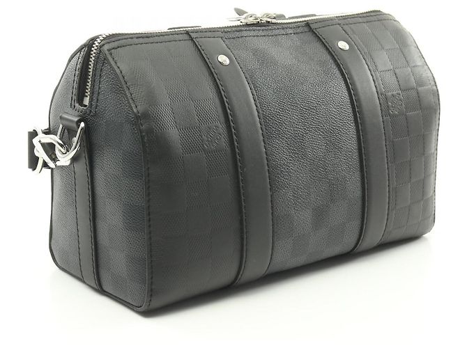 Louis Vuitton Damier Graphite City Keepall Shoulder Bag N40452 Black - view 2