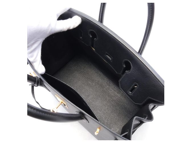 Borsa Hermès Birkin 30 Sellier Nera Nero - vista 3