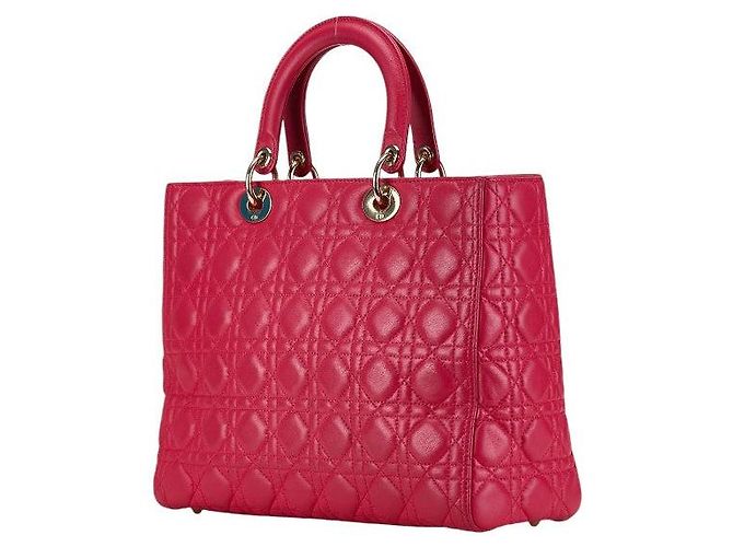 Borsa in pelle Lady Dior rosa - vista 2