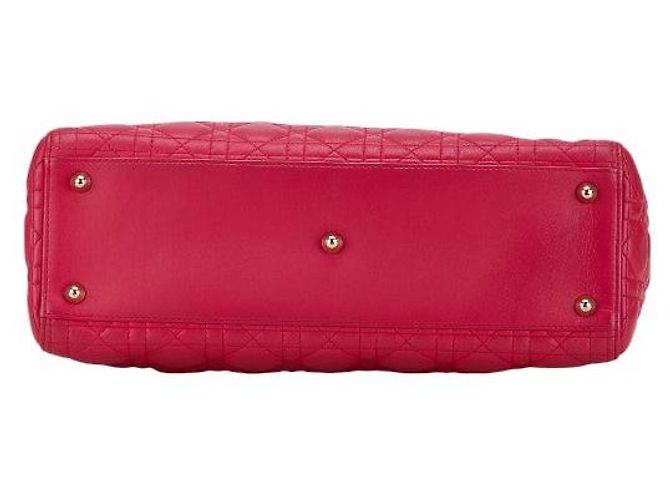 Borsa in pelle Lady Dior rosa - vista 3
