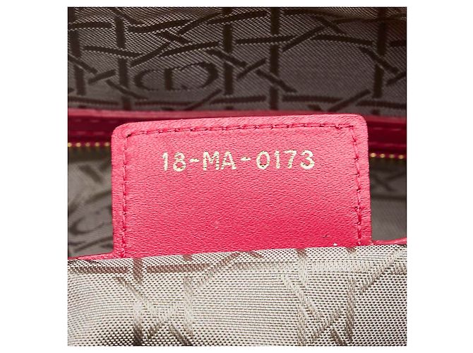 Borsa in pelle Lady Dior rosa - vista 6