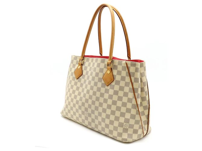 Borsa Tote Louis Vuitton Damier Azur Calvi N41449 Bianco - vista 2
