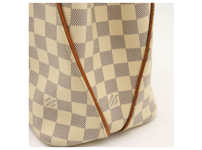 Borsa Tote Louis Vuitton Damier Azur Calvi N41449 Bianco - vista 6
