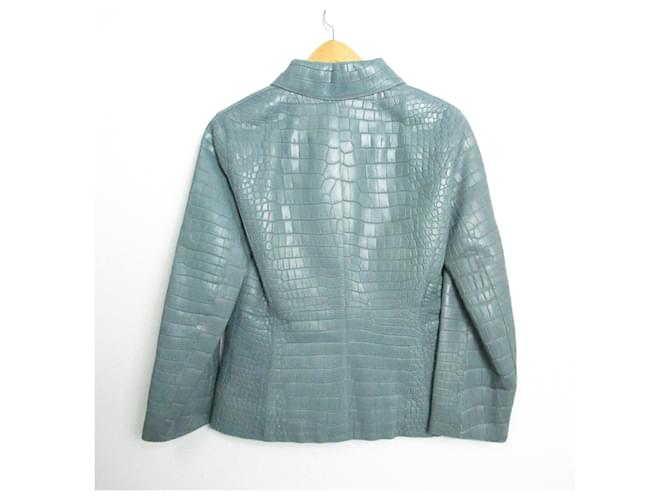 Hermès Giacca Coccodrillo Hermes Blu 2H1224D16U36 - vista 2
