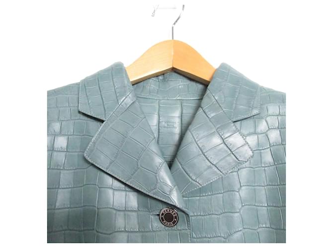 Hermès Giacca Coccodrillo Hermes Blu 2H1224D16U36 - vista 3