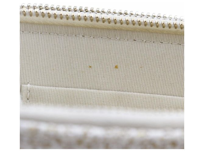 Chanel Borsa a spalla in tweed Deauville con catena A84415 Bianco - vista 12