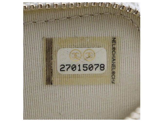 Chanel Borsa a spalla in tweed Deauville con catena A84415 Bianco - vista 16