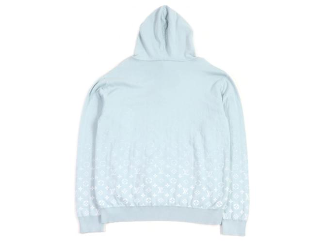 Pullover Hoodie mit Monogramm-Gradient von Louis Vuitton XL Hellblau - Ansicht 3