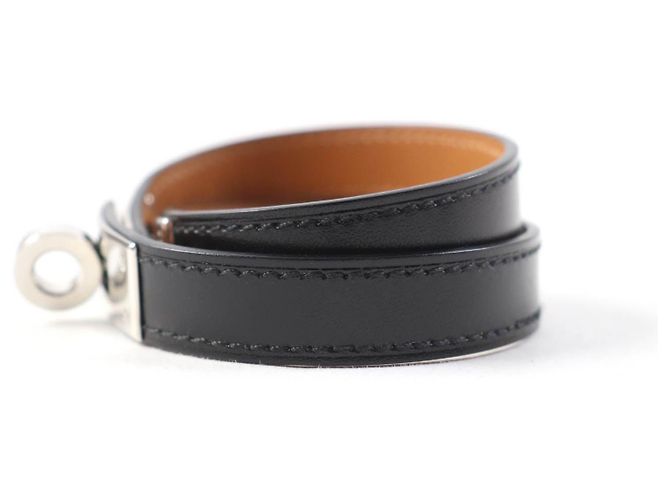 Hermès Bracciale Hermes Kelly DeBultour in Box Calf T3 Nero - vista 3