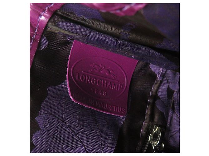 Sac fourre-tout en cuir embossé crocodile Longchamp Rozo - vue 10