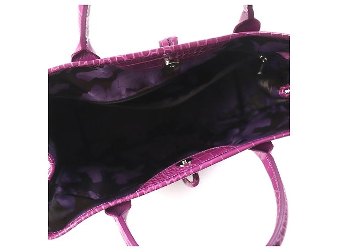 Sac fourre-tout en cuir embossé crocodile Longchamp Rozo - vue 5
