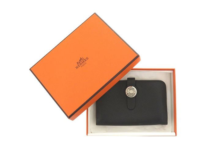 Hermès Portafoglio nero Hermes Dogon Togo - vista 3