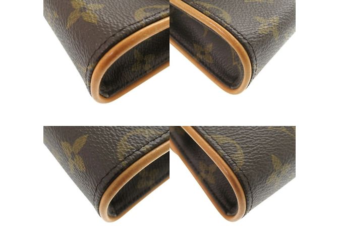 Borsa a vita Monogram Pochette Florentine Louis Vuitton Marrone - vista 5