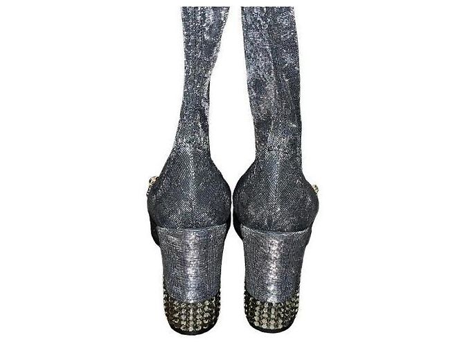 Botas joya Dolce & Gabbana estampado leopardo piel gris 40 - vista 2