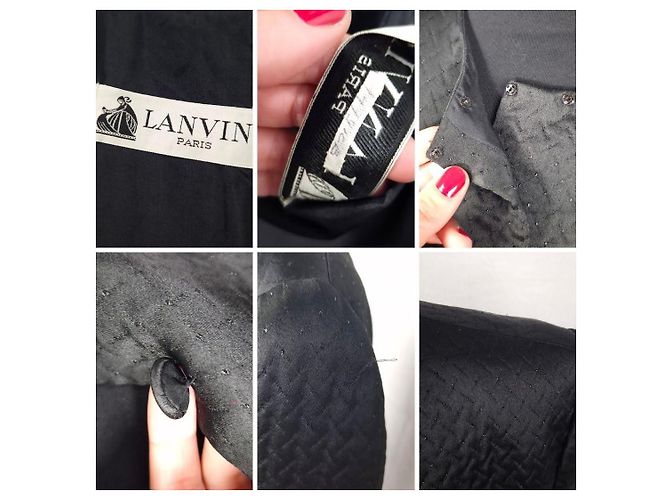 Cappotto nero Lanvin vintage degli anni 60 - vista 13