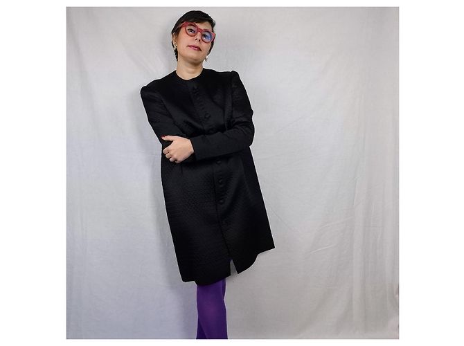 Cappotto nero Lanvin vintage degli anni 60 - vista 9