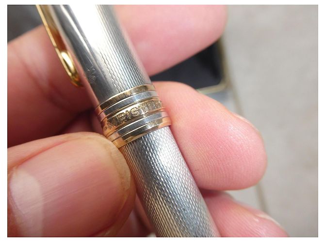 stylo a bille montblanc en argent 925 avec boite - vue 5