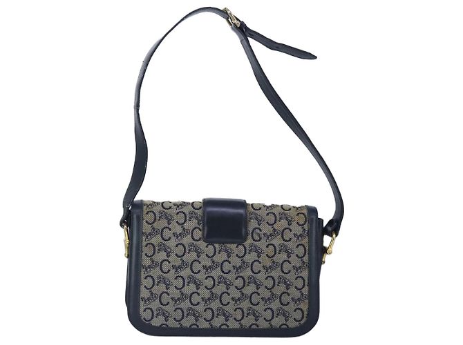 Céline Borsa a tracolla CELINE C Sulky in tela Navy Auth 99408 Blu navy - vista 2