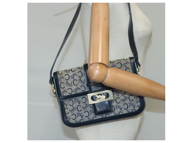 Céline Borsa a tracolla CELINE C Sulky in tela Navy Auth 99408 Blu navy - vista 23