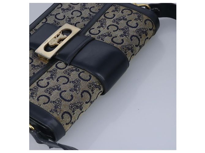 Céline Borsa a tracolla CELINE C Sulky in tela Navy Auth 99408 Blu navy - vista 6