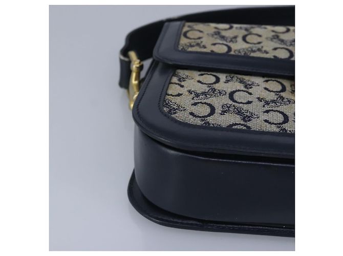 Céline Borsa a tracolla CELINE C Sulky in tela Navy Auth 99408 Blu navy - vista 9