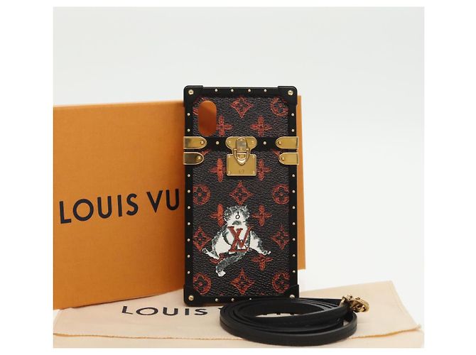 LOUIS VUITTON Transformiertes Monogramm Katze iphone X Eye Trunk M63891 LV Auth 87378 Schwarz - Ansicht 12
