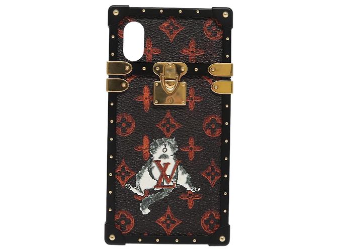 LOUIS VUITTON Transformiertes Monogramm Katze iphone X Eye Trunk M63891 LV Auth 87378 Schwarz - Ansicht 13
