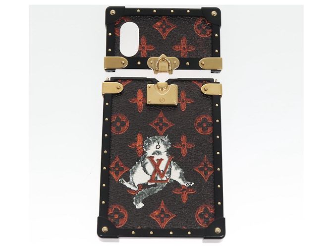 LOUIS VUITTON Transformiertes Monogramm Katze iphone X Eye Trunk M63891 LV Auth 87378 Schwarz - Ansicht 9