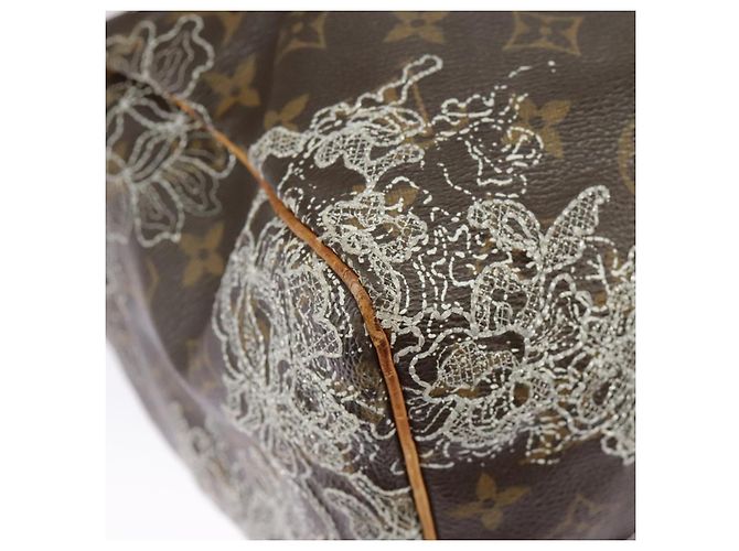 LOUIS VUITTON Monogram Dentelle Speedy 30 Borsa a Mano M95397 LV Auth 100137 Monogramma - vista 14
