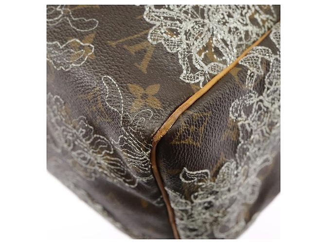 LOUIS VUITTON Monogram Dentelle Speedy 30 Borsa a Mano M95397 LV Auth 100137 Monogramma - vista 17