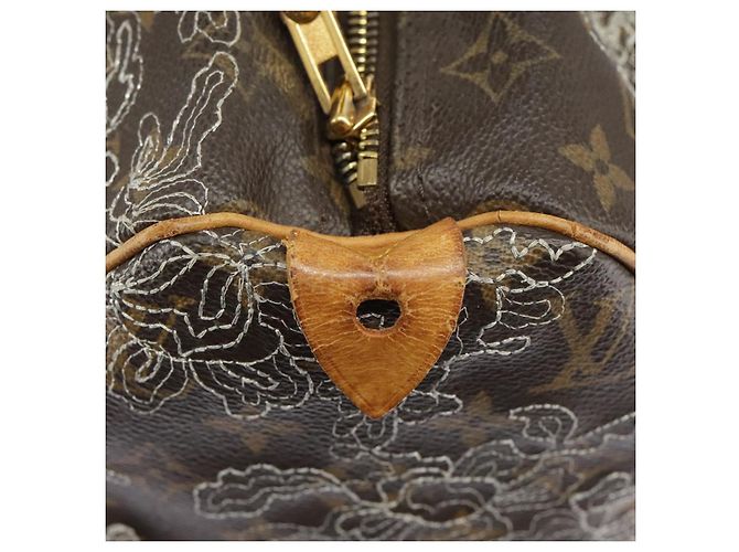 LOUIS VUITTON Monogram Dentelle Speedy 30 Borsa a Mano M95397 LV Auth 100137 Monogramma - vista 19