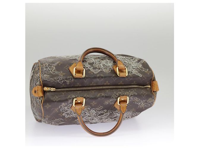 LOUIS VUITTON Monogram Dentelle Speedy 30 Borsa a Mano M95397 LV Auth 100137 Monogramma - vista 6