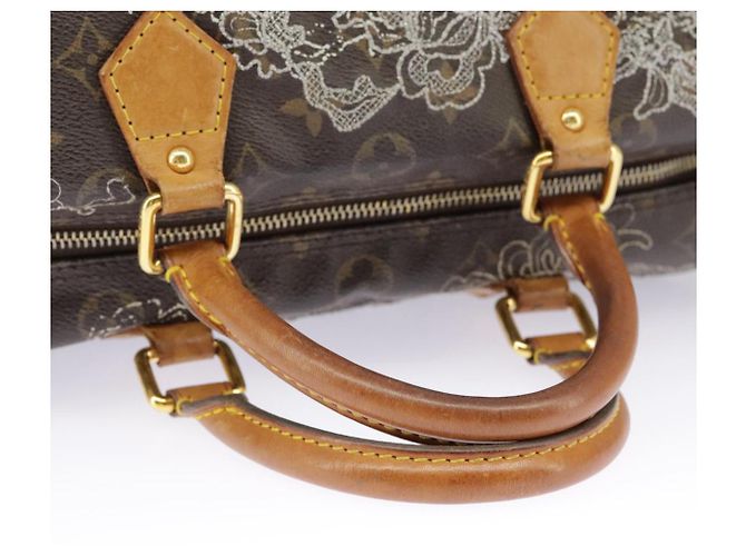 LOUIS VUITTON Monogram Dentelle Speedy 30 Borsa a Mano M95397 LV Auth 100137 Monogramma - vista 7
