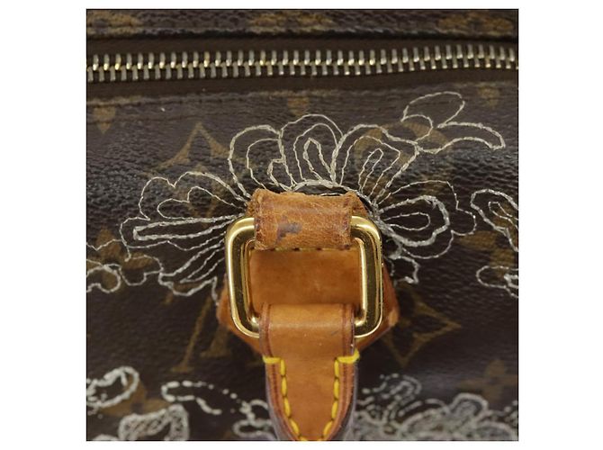 LOUIS VUITTON Monogram Dentelle Speedy 30 Borsa a Mano M95397 LV Auth 100137 Monogramma - vista 9