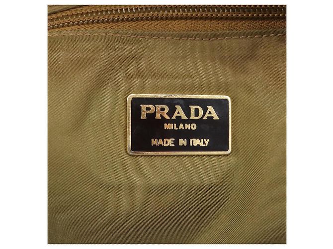 PRADA Borsa Tote Satinata Oro Auth bs19851 D'oro - vista 10