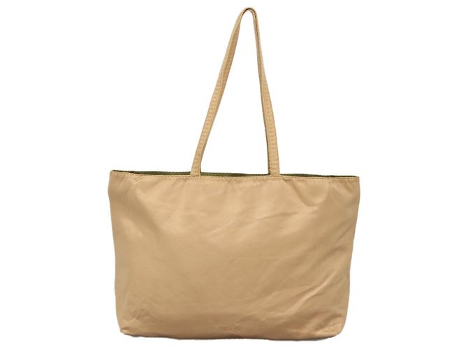 PRADA Borsa Tote Satinata Oro Auth bs19851 D'oro - vista 13
