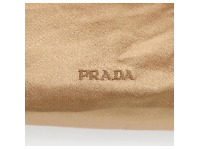 PRADA Borsa Tote Satinata Oro Auth bs19851 D'oro - vista 17