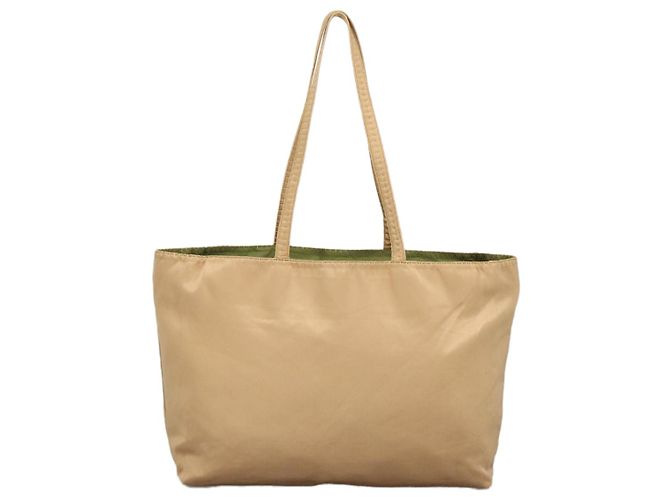PRADA Borsa Tote Satinata Oro Auth bs19851 D'oro - vista 2