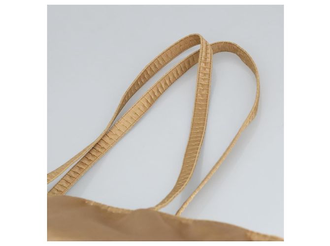 PRADA Borsa Tote Satinata Oro Auth bs19851 D'oro - vista 8