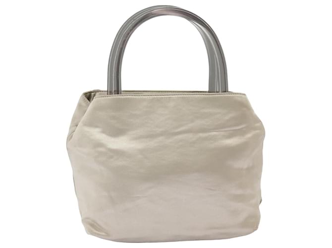 PRADA Borsa Tote Satin plastica Argento Argento Auth bs19572 - vista 2