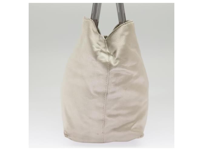 PRADA Borsa Tote Satin plastica Argento Argento Auth bs19572 - vista 3
