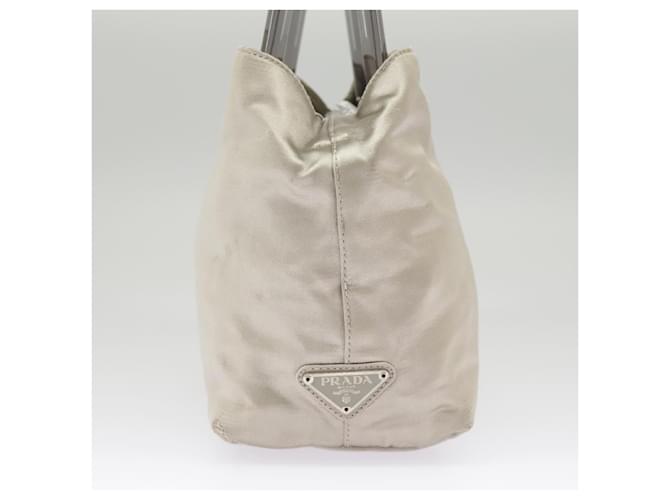 PRADA Borsa Tote Satin plastica Argento Argento Auth bs19572 - vista 4