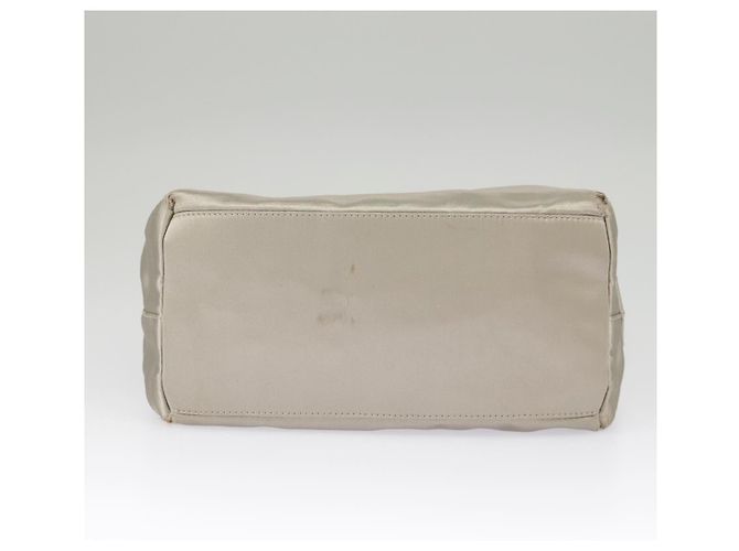 PRADA Borsa Tote Satin plastica Argento Argento Auth bs19572 - vista 5