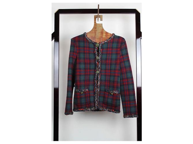 Chanel Kaschmirjacke Karomuster Mehrfarben - Ansicht 5