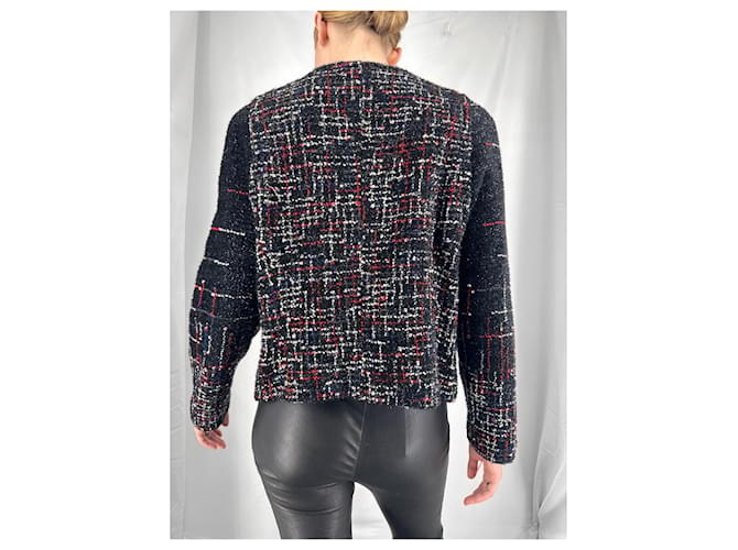Chanel FW2017 Space Rocket Jacke Schwarz Weiß Rot Blau Dunkelblau - Ansicht 2