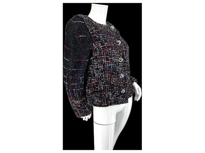 Chanel FW2017 Space Rocket Jacke Schwarz Weiß Rot Blau Dunkelblau - Ansicht 6