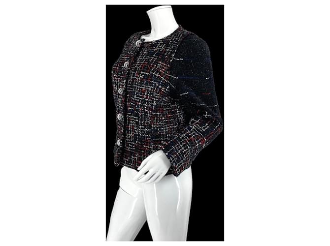 Chanel FW2017 Space Rocket Jacke Schwarz Weiß Rot Blau Dunkelblau - Ansicht 8